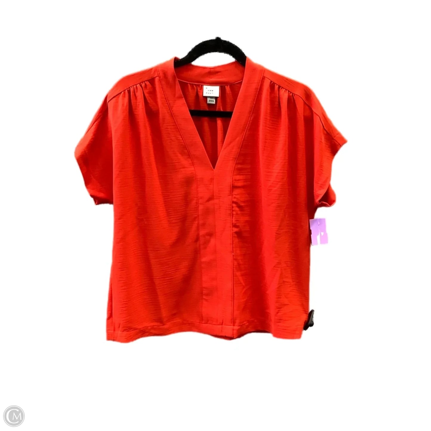 Top Short Sleeve By A New Day In Orange, Size: Xs