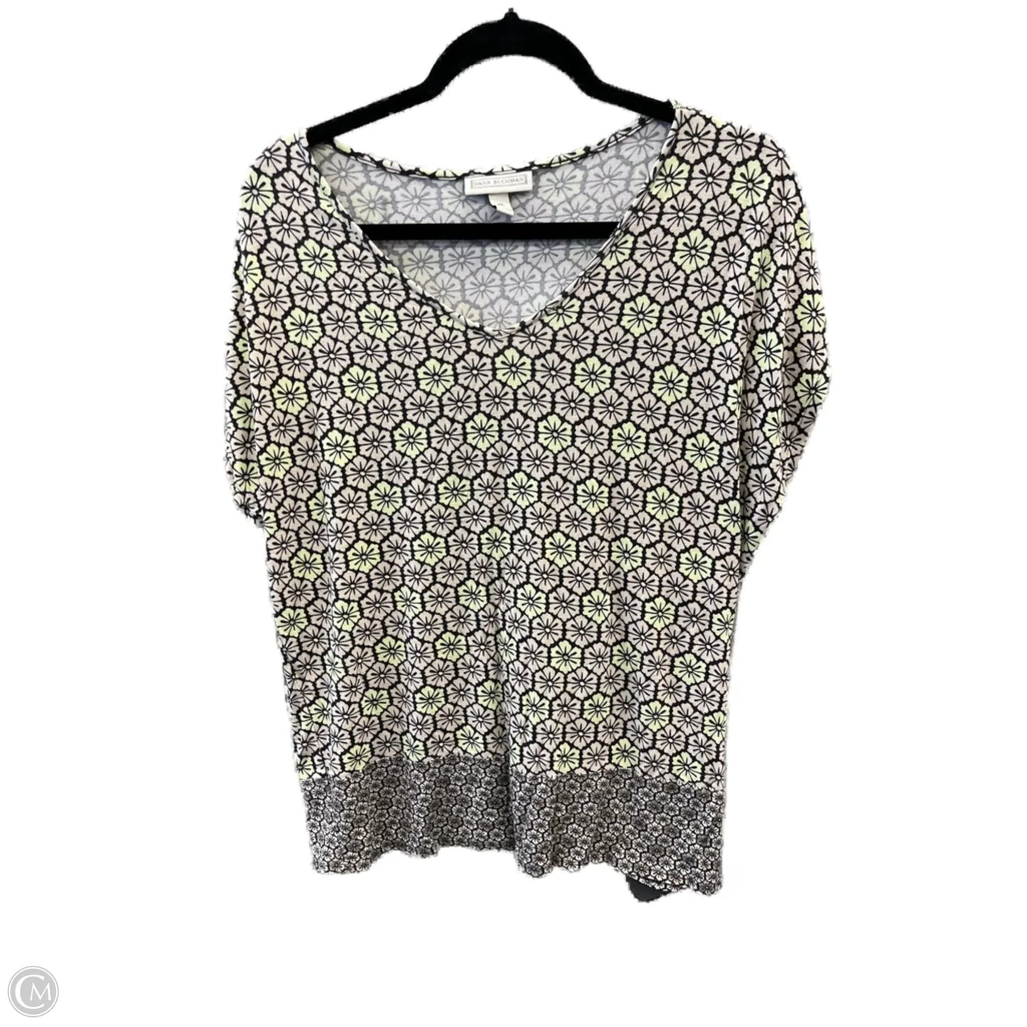 Top Short Sleeve By Dana Buchman In Multi-colored, Size: Xl