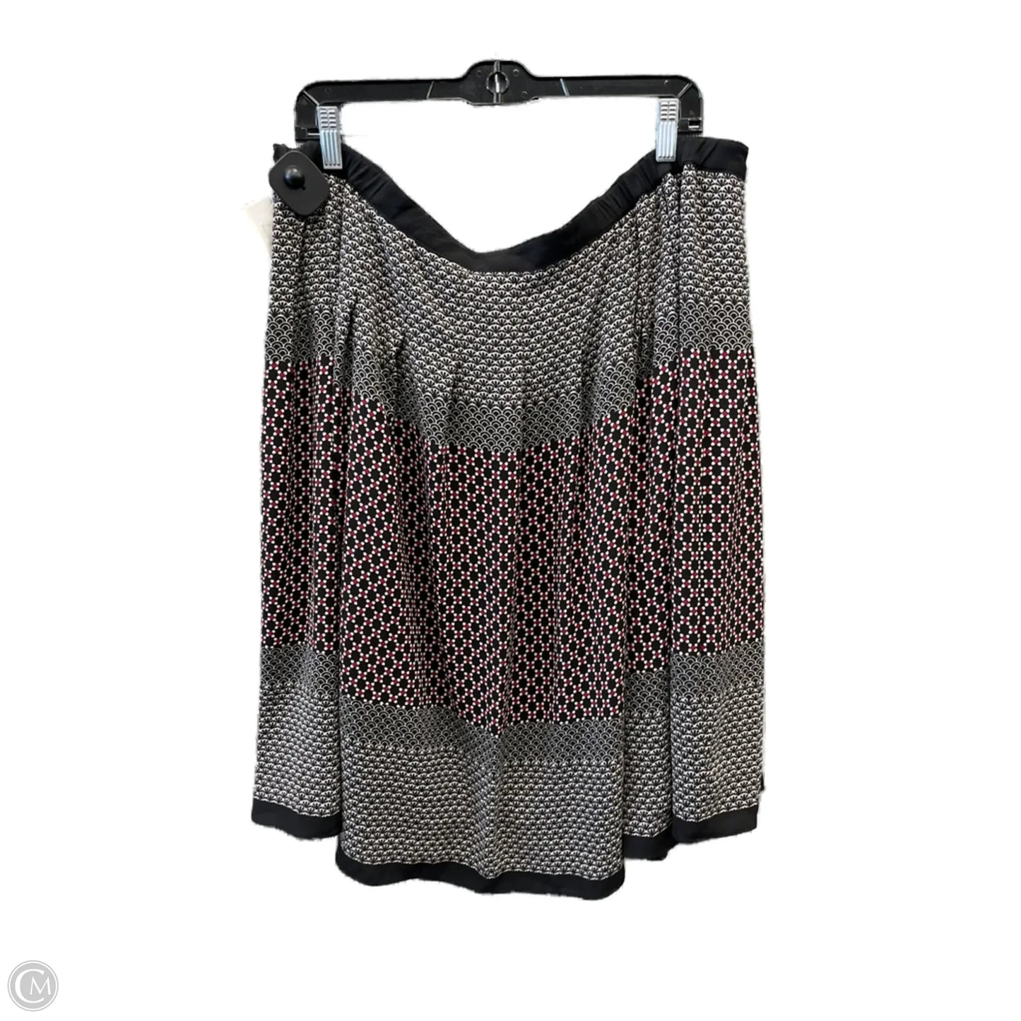 Skirt Midi By Talbots In Black & Red, Size: 20