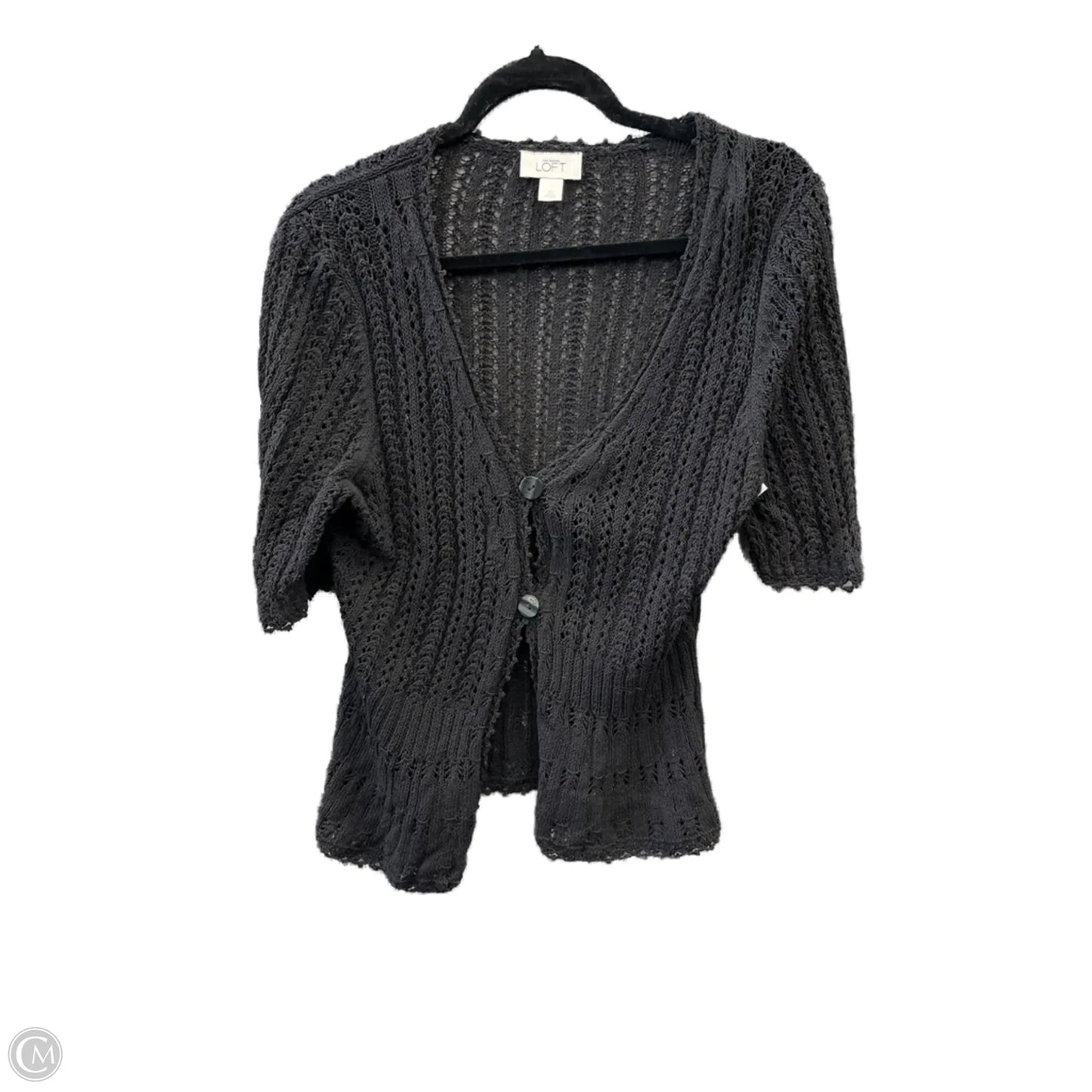 Top Short Sleeve By Loft In Black, Size: Xl