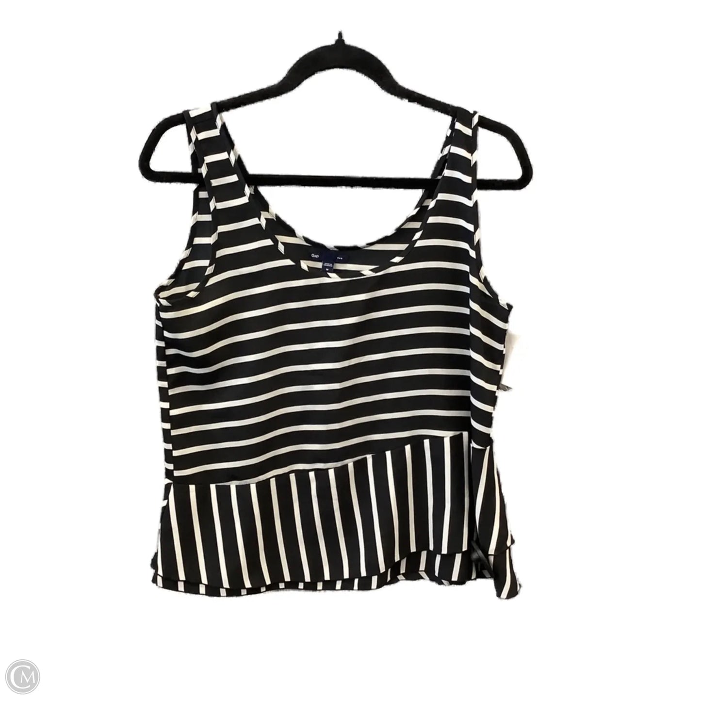 Top Sleeveless By Gap In Striped Pattern, Size: M