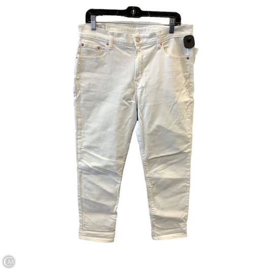 Jeans Boyfriend By Gap In White Denim, Size: 10