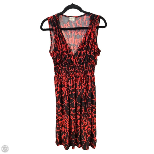 Dress Casual Midi By Jon And Anna In Black & Red, Size: 1x