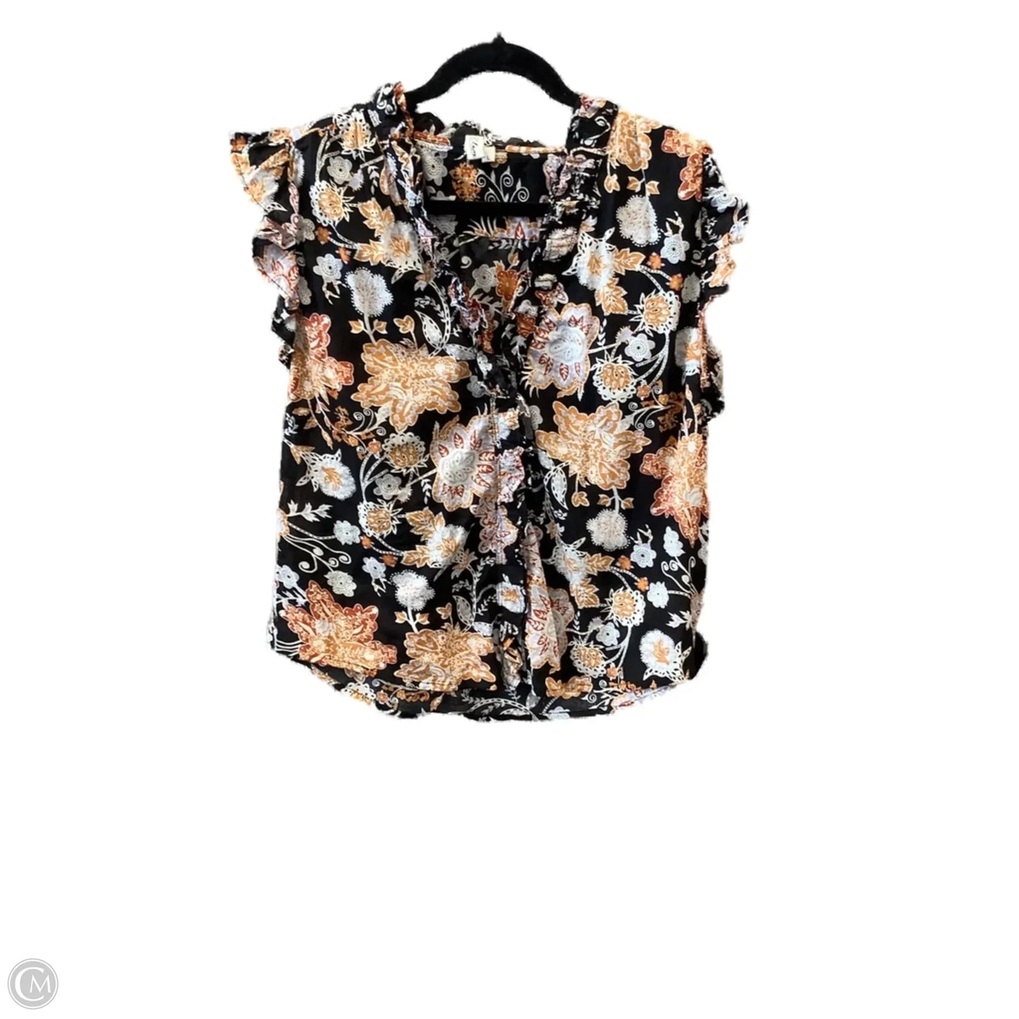 Top Short Sleeve By Elan In Multi-colored, Size: L