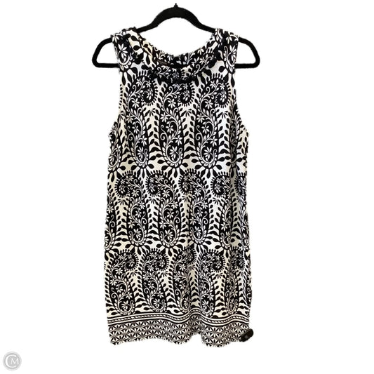 Dress Casual Midi By Talbots In Black & White, Size: Lp