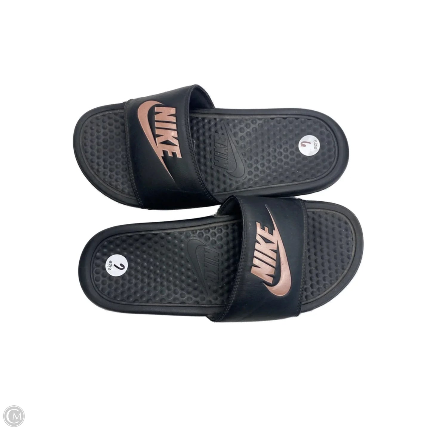 Sandals Flats By Nike In Black, Size: 6