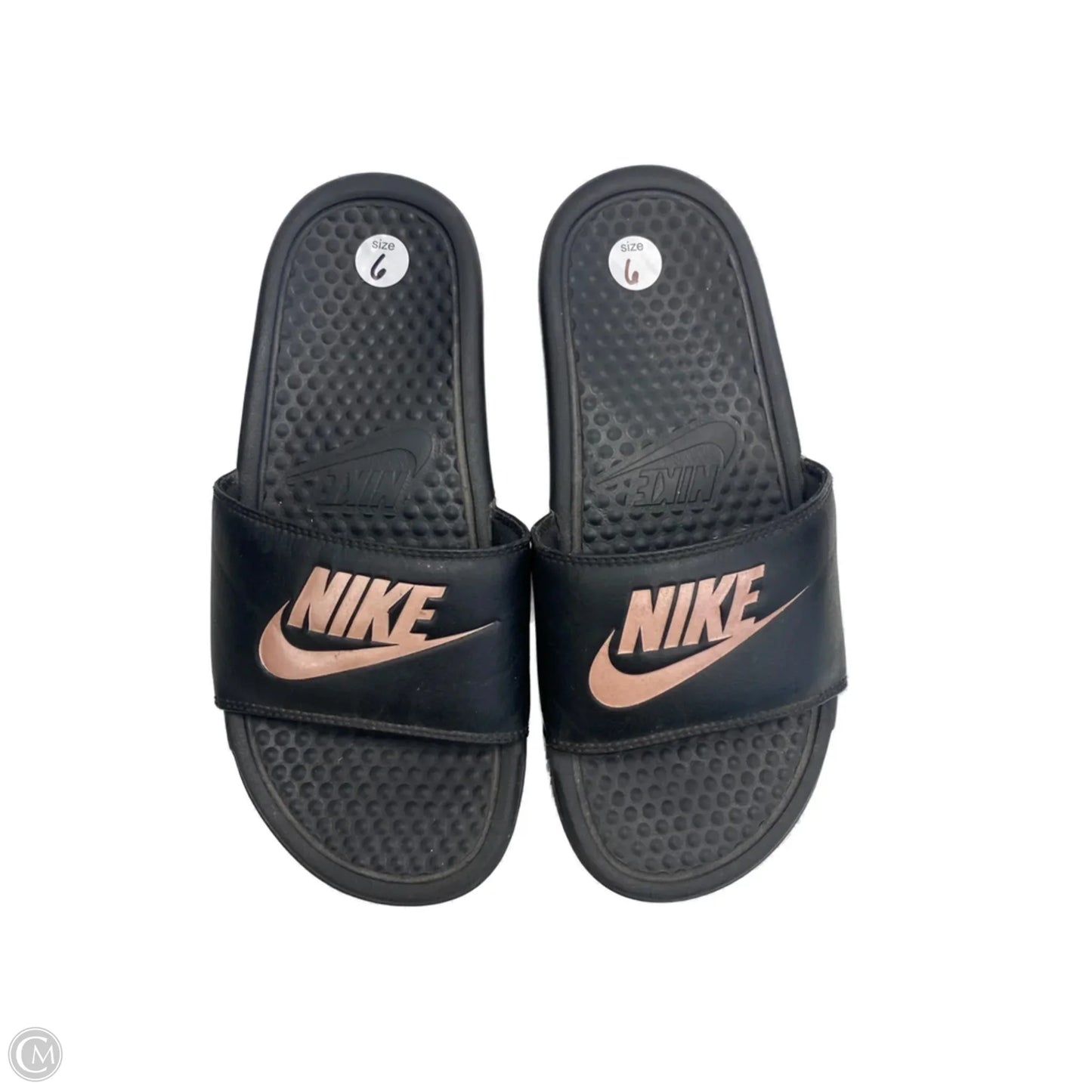 Sandals Flats By Nike In Black, Size: 6
