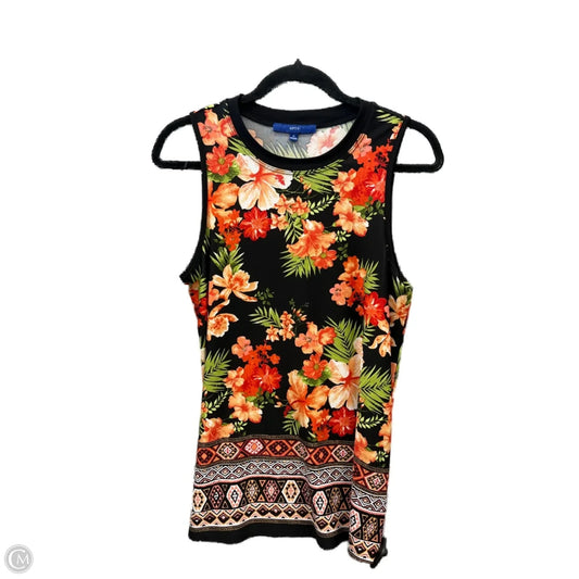 Top Sleeveless By Apt 9 In Floral Print, Size: M