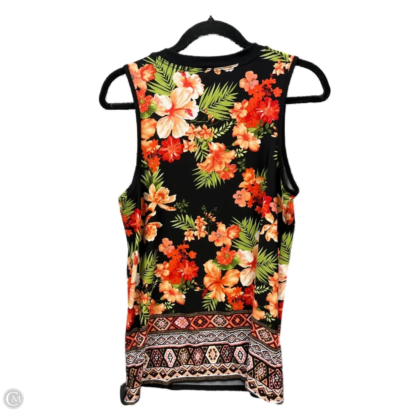 Top Sleeveless By Apt 9 In Floral Print, Size: M