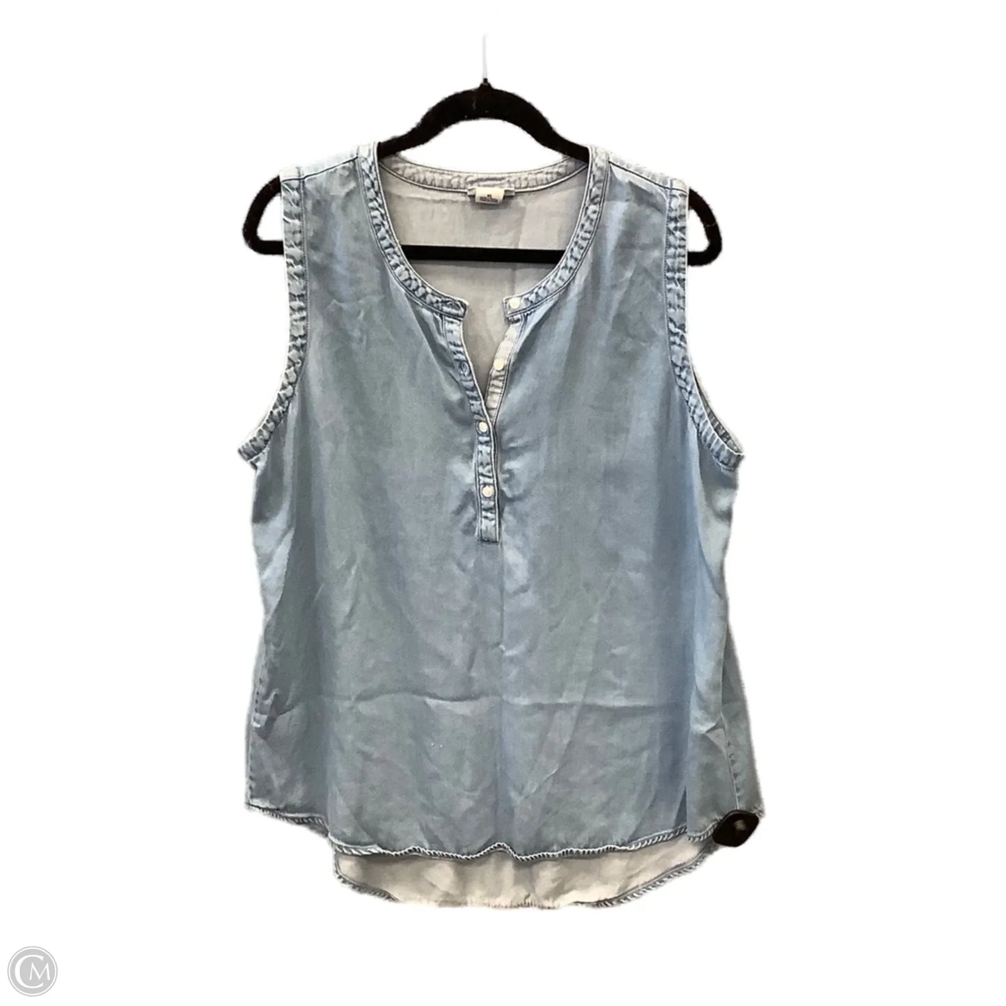 Top Sleeveless By Liz Claiborne In Blue, Size: Xl