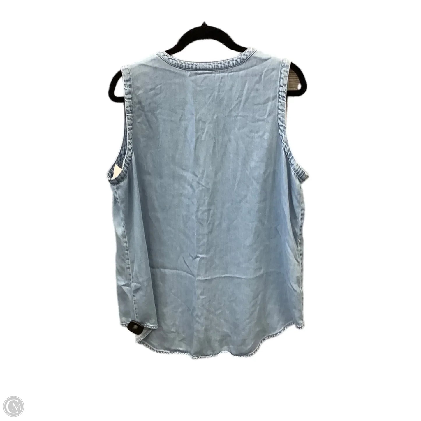 Top Sleeveless By Liz Claiborne In Blue, Size: Xl
