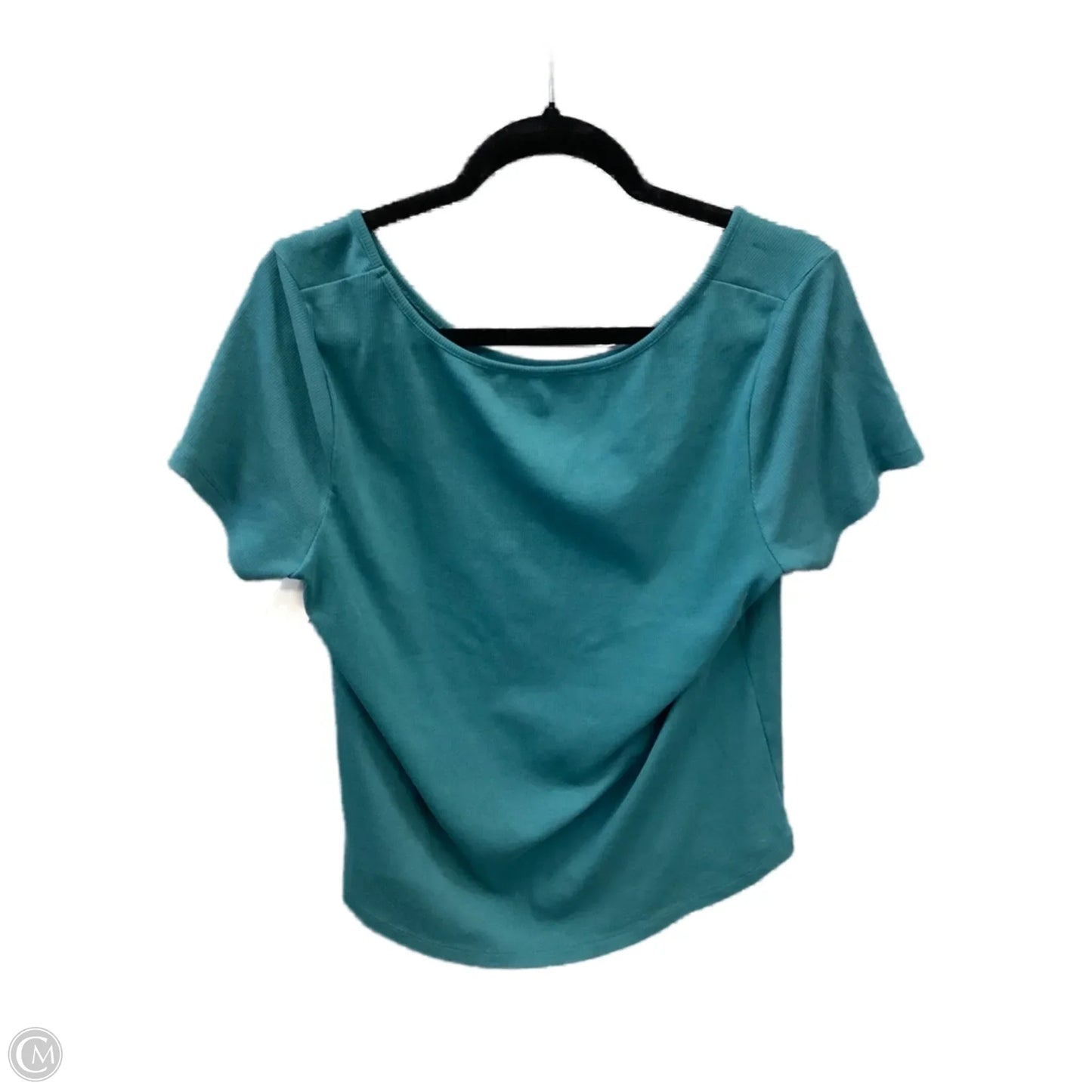 Top Short Sleeve By Falls Creek In Green, Size: 1x