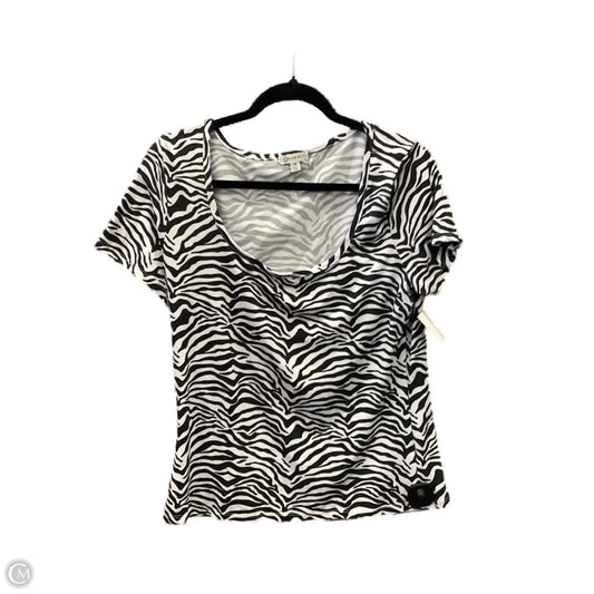 Top Short Sleeve By Clothes Mentor In Animal Print, Size: 2x