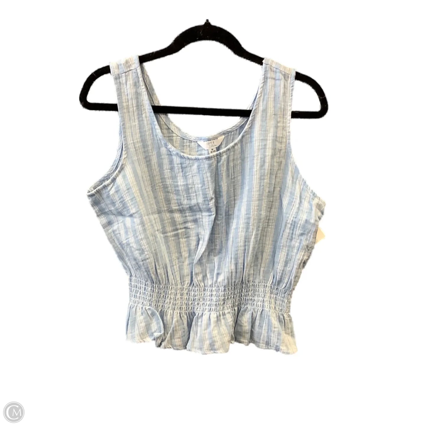 Top Sleeveless By Time And Tru In Blue, Size: M
