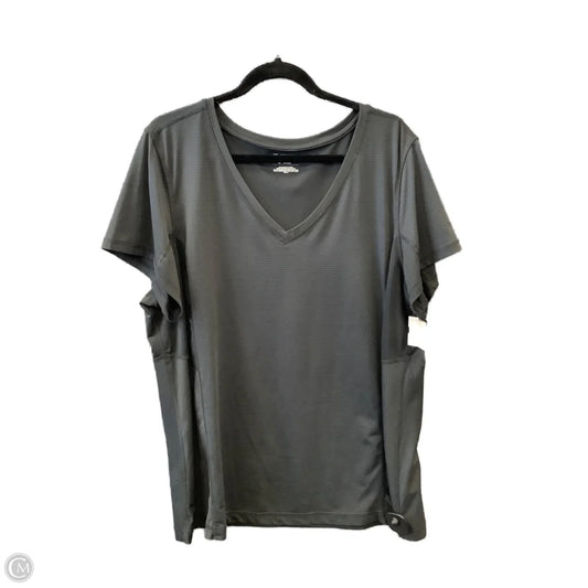 Athletic Top Short Sleeve By Tek Gear In Grey, Size: 2x