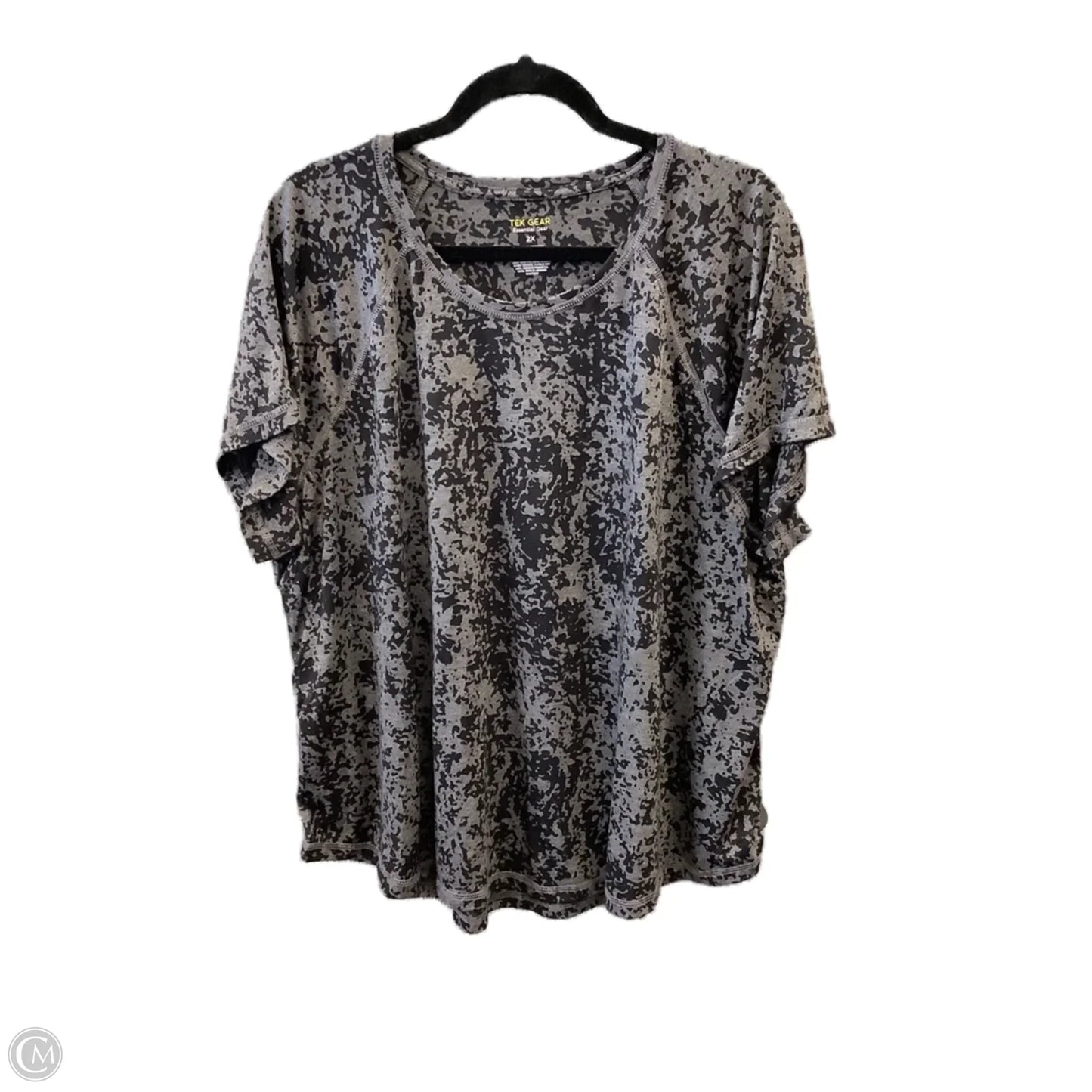 Athletic Top Short Sleeve By Tek Gear In Black, Size: 2x