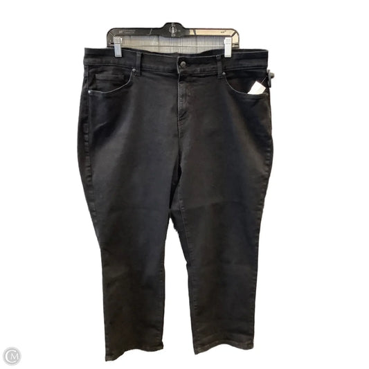 Jeans Cropped By Falls Creek In Black Denim, Size: 20