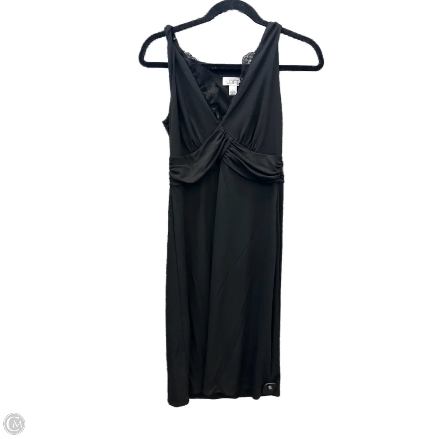 Dress Party Midi By Loft In Black, Size: S