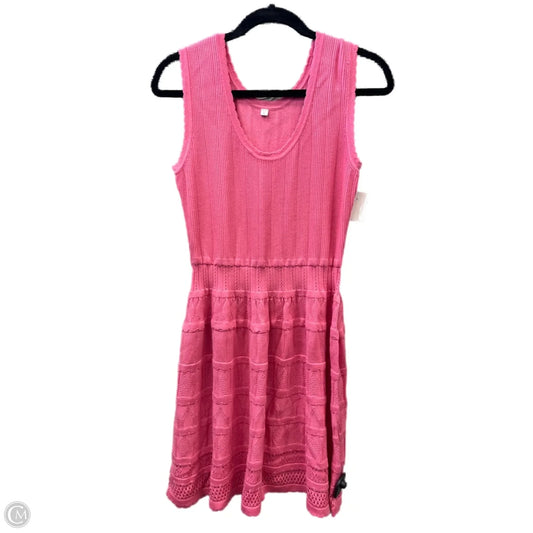 Dress Casual Midi By Clothes Mentor In Pink, Size: L