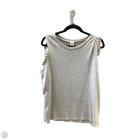 Top Sleeveless By Sew In Love In Grey, Size: 2x