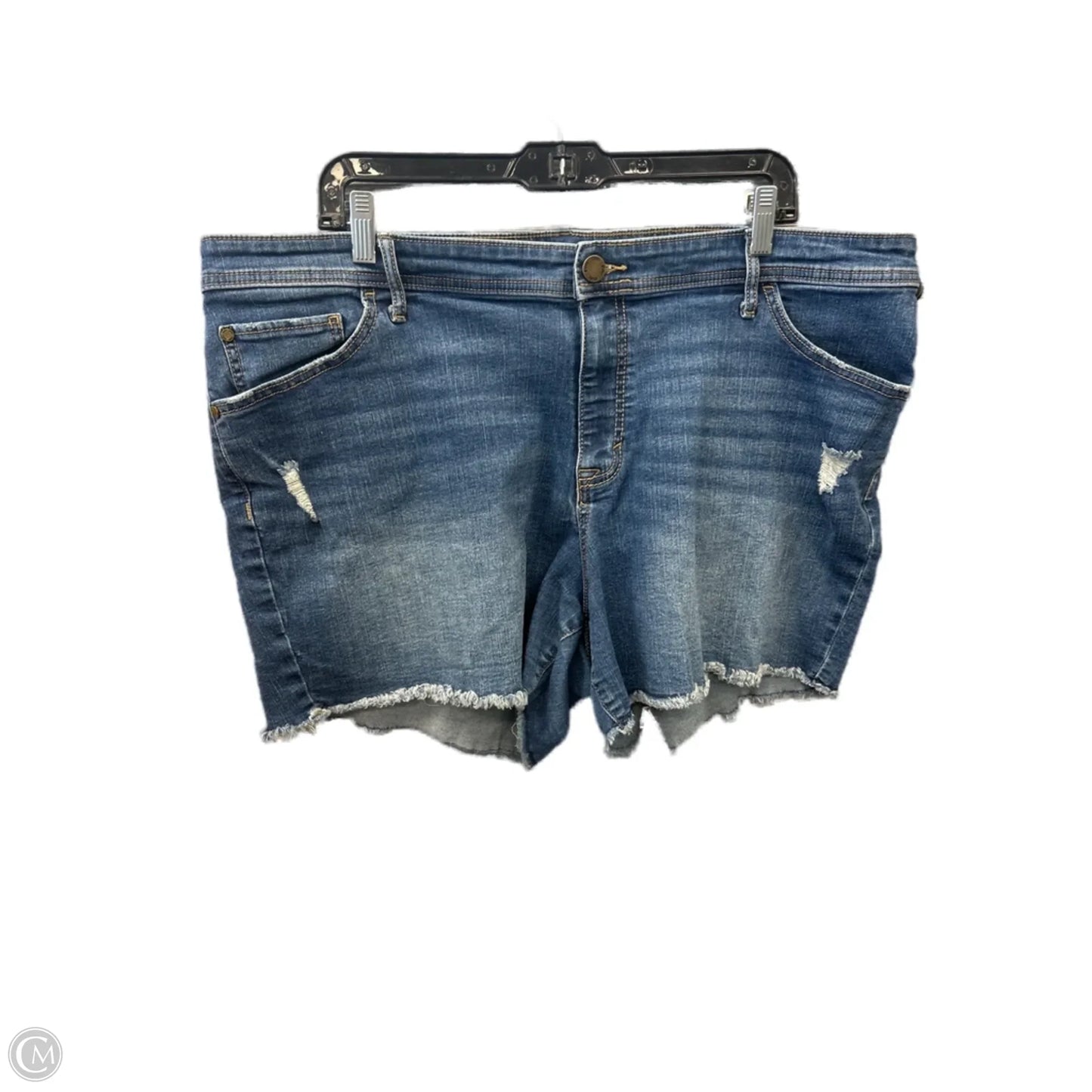 Shorts By Evri In Blue Denim, Size: 18