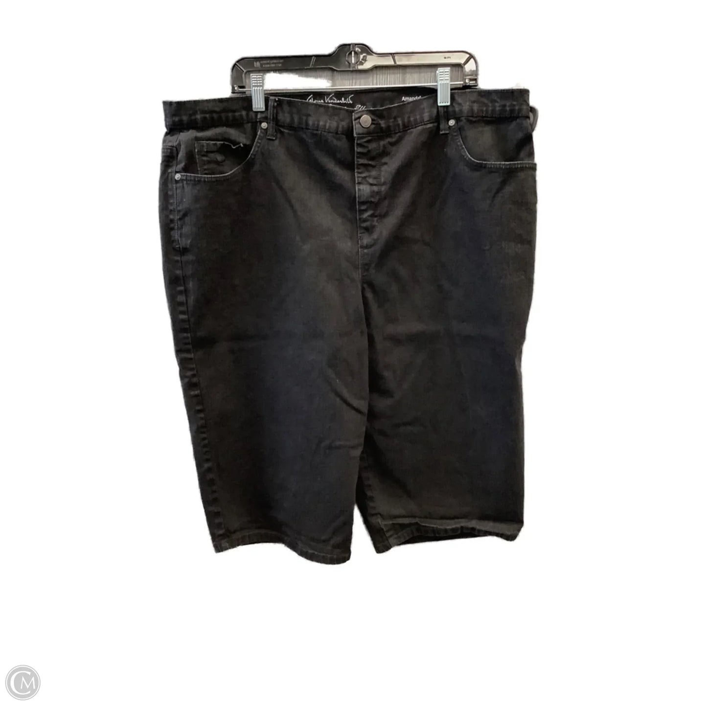 Capris By Gloria Vanderbilt In Black Denim, Size: 22