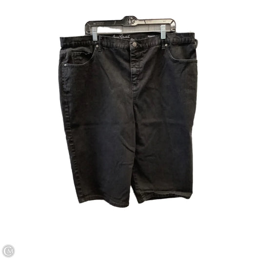 Capris By Gloria Vanderbilt In Black Denim, Size: 22