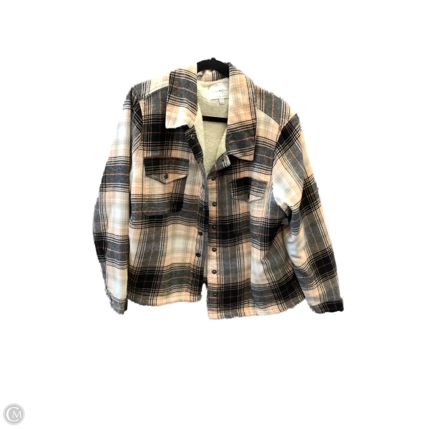 Jacket Faux Fur & Sherpa By Lucky Brand In Plaid Pattern, Size: Xl