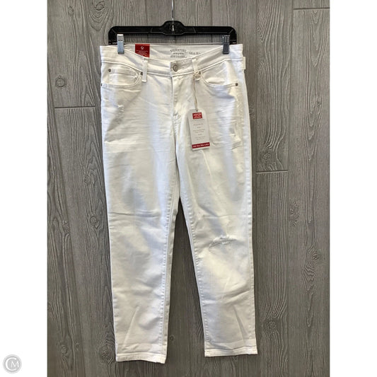 Jeans Skinny By Levis Signature In White Denim, Size: 8