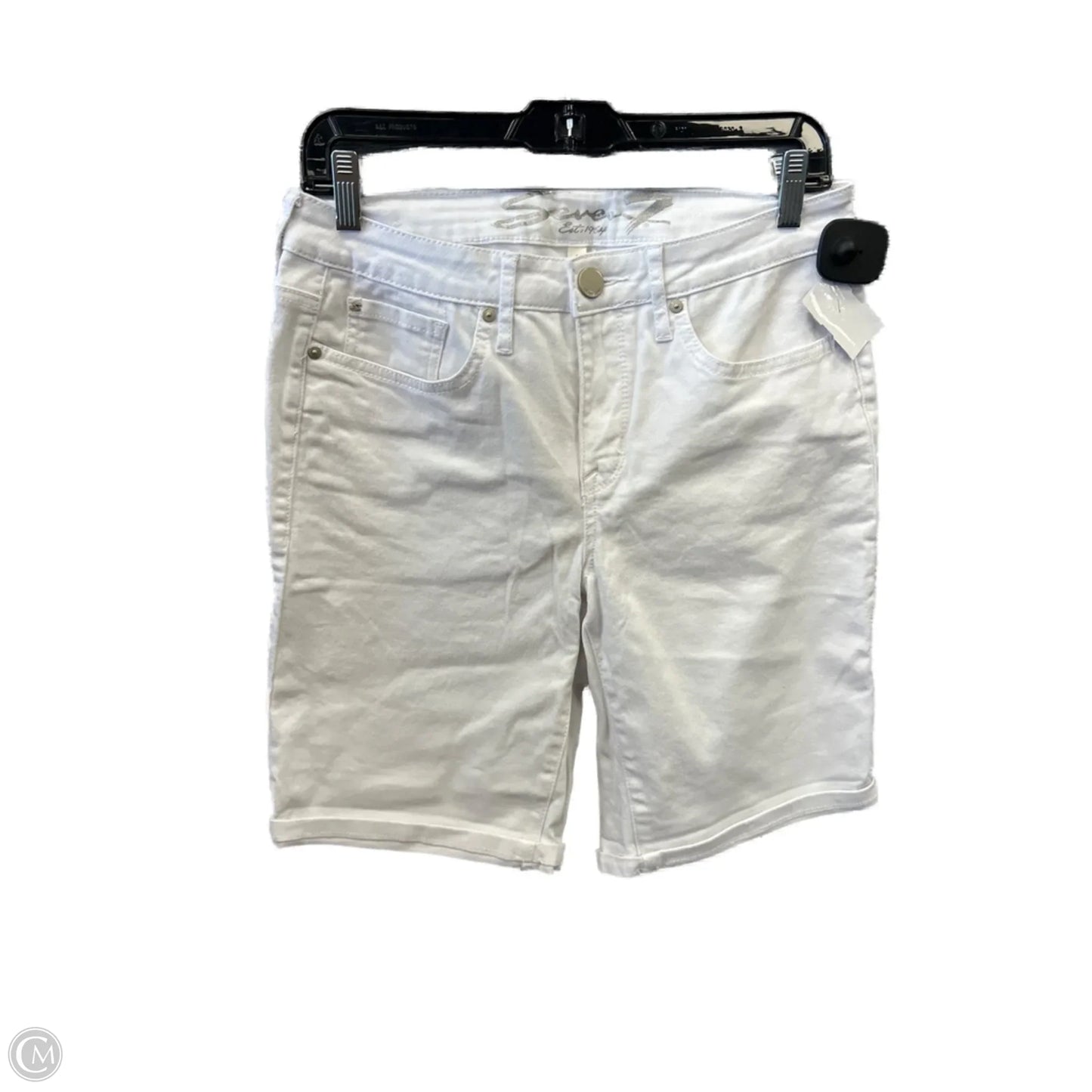 Shorts By Seven 7 In White Denim, Size: 6
