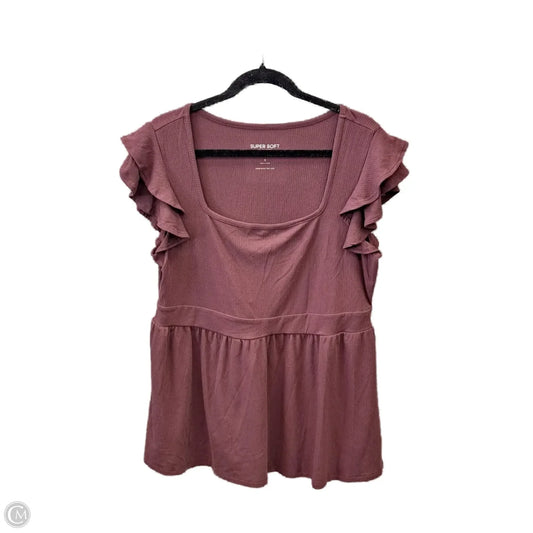 Top Short Sleeve By Torrid In Purple, Size: 1x