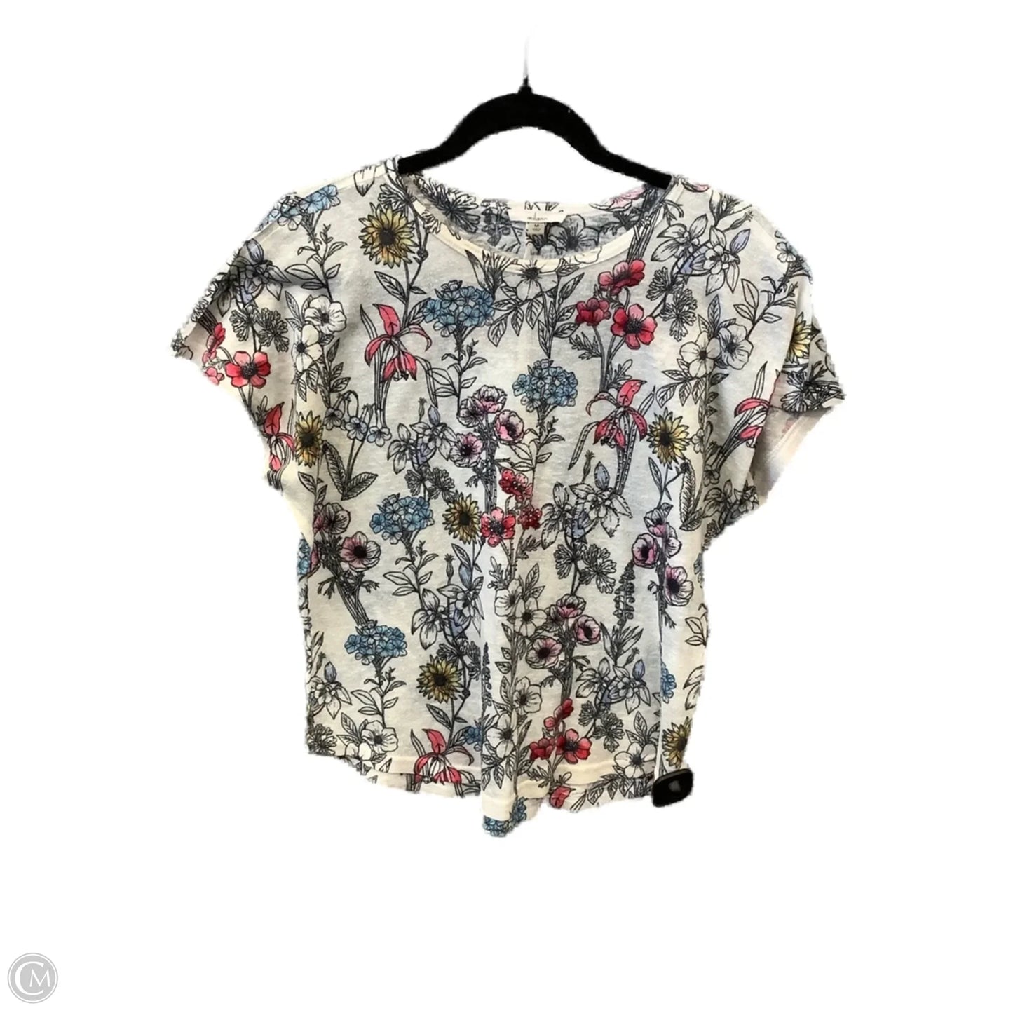 Top Short Sleeve By Milano In Floral Print, Size: M