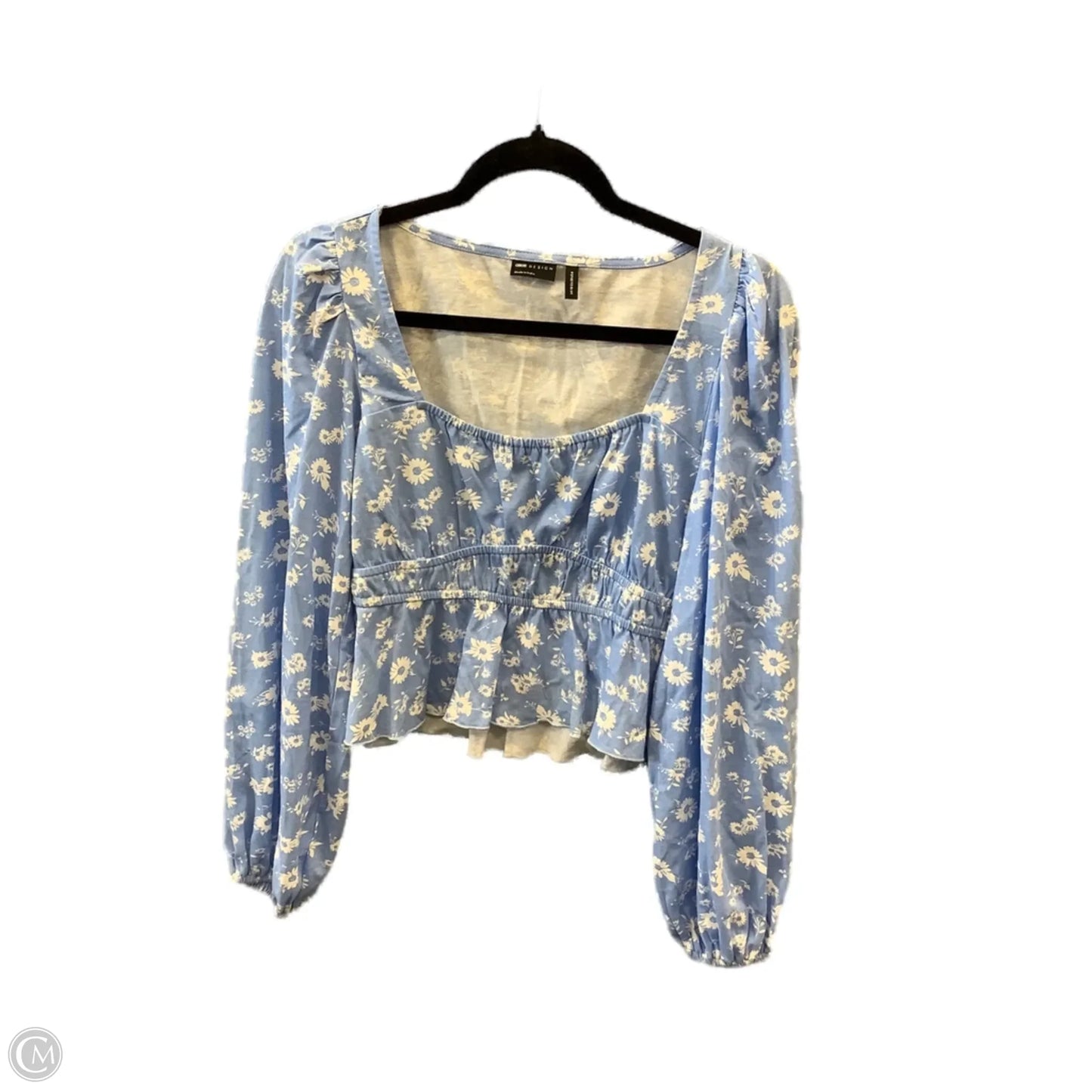 Top Long Sleeve By Asos In Blue, Size: S