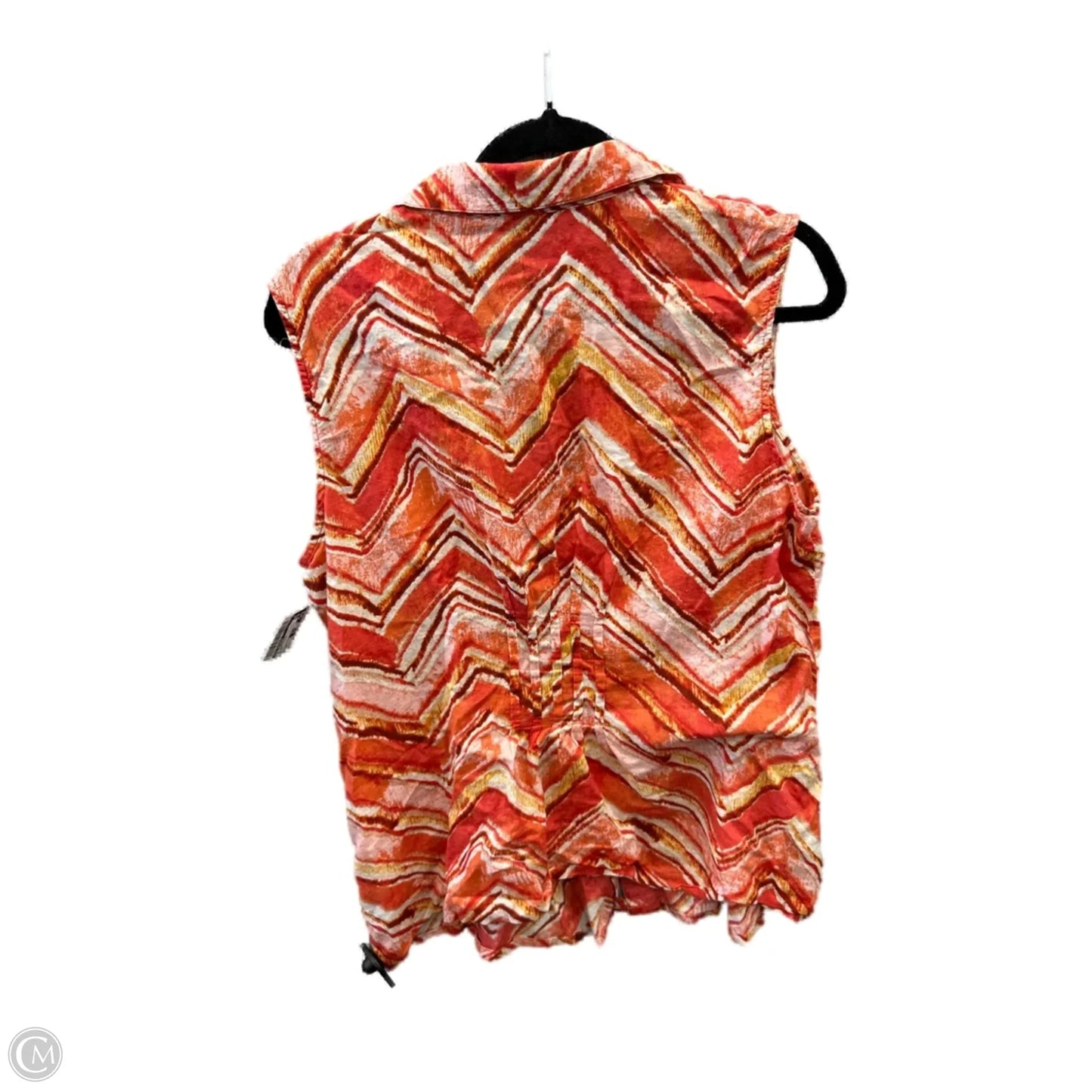 Top Sleeveless By Dana Buchman In Orange, Size: Xl