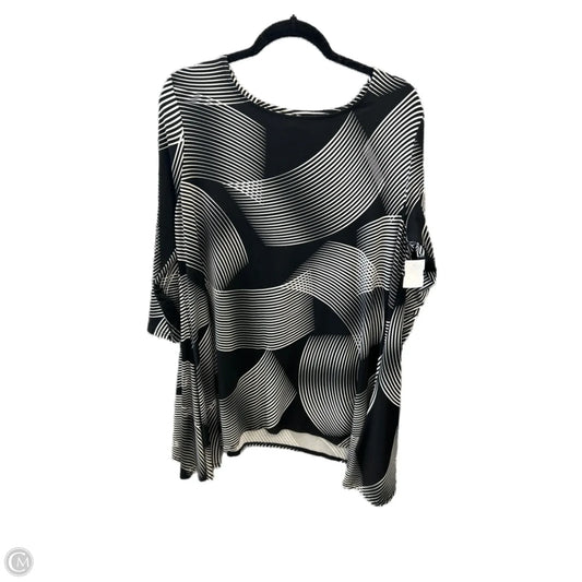 Tunic Long Sleeve By Alfani In Black, Size: L
