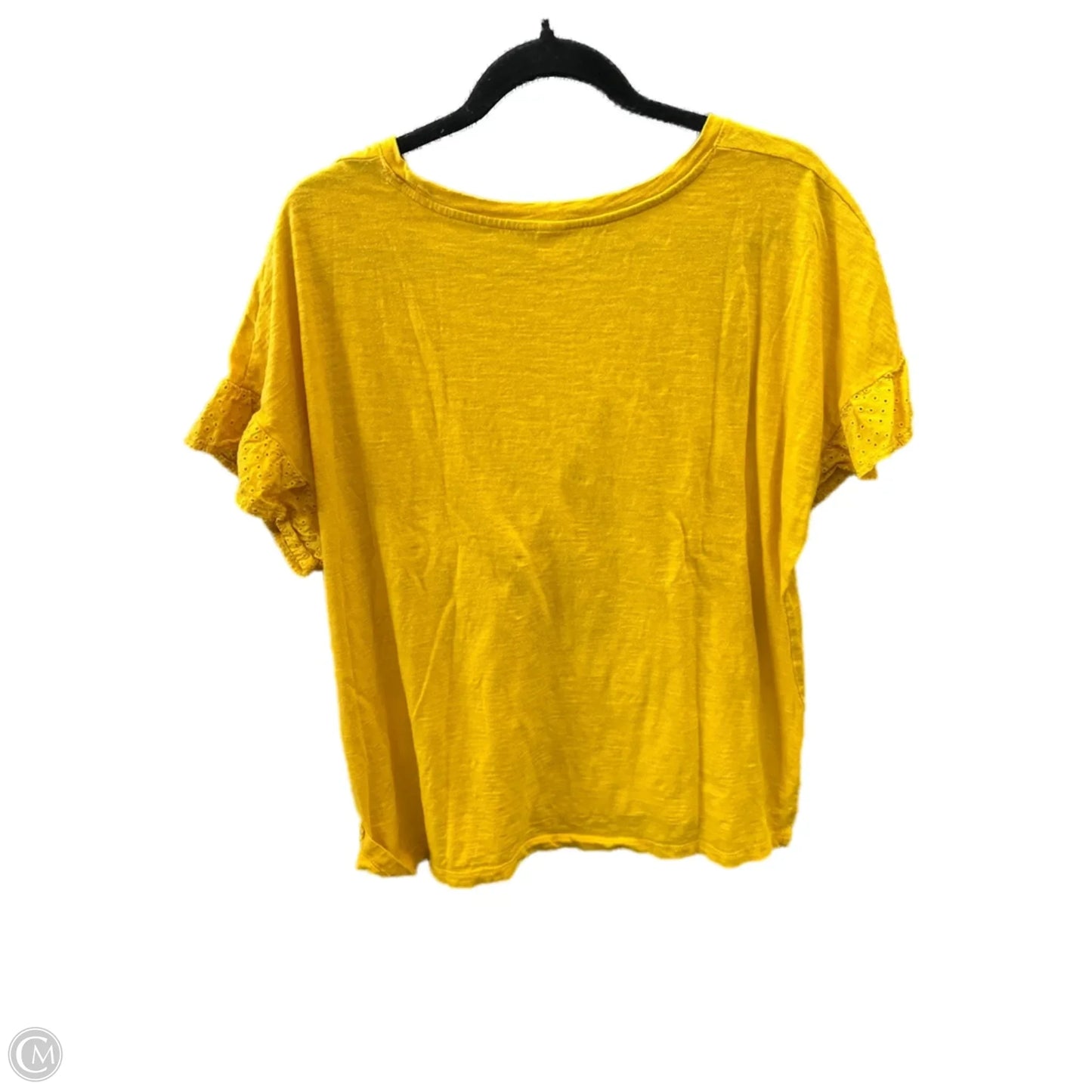 Top Short Sleeve By Old Navy In Yellow, Size: L
