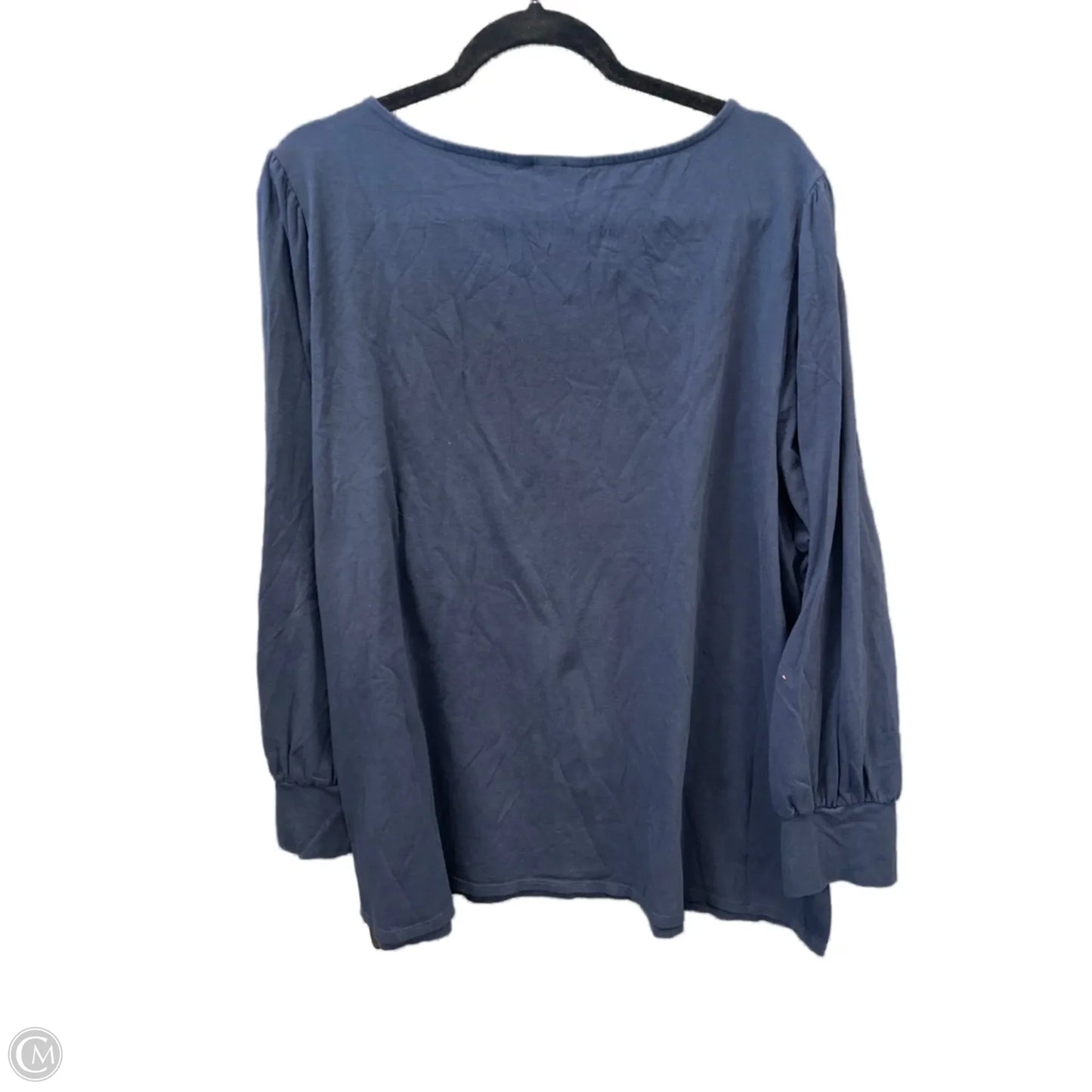 Top Long Sleeve Basic By Cj Banks In Navy, Size: 3x
