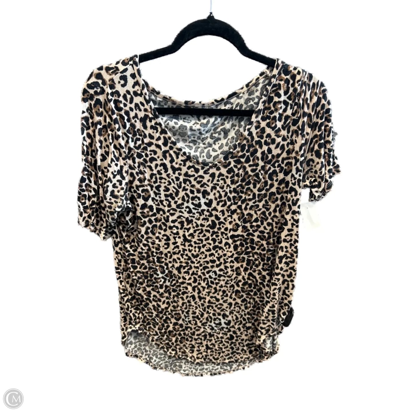 Top Short Sleeve By Maurices In Animal Print, Size: M