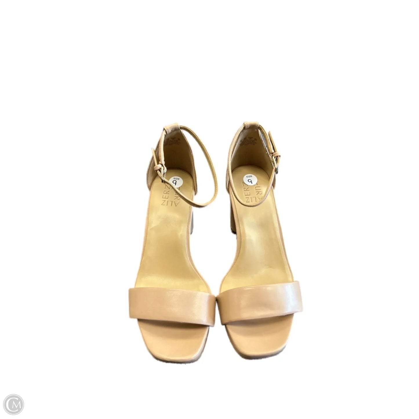 Sandals Heels Block By Naturalizer In Tan, Size: 9