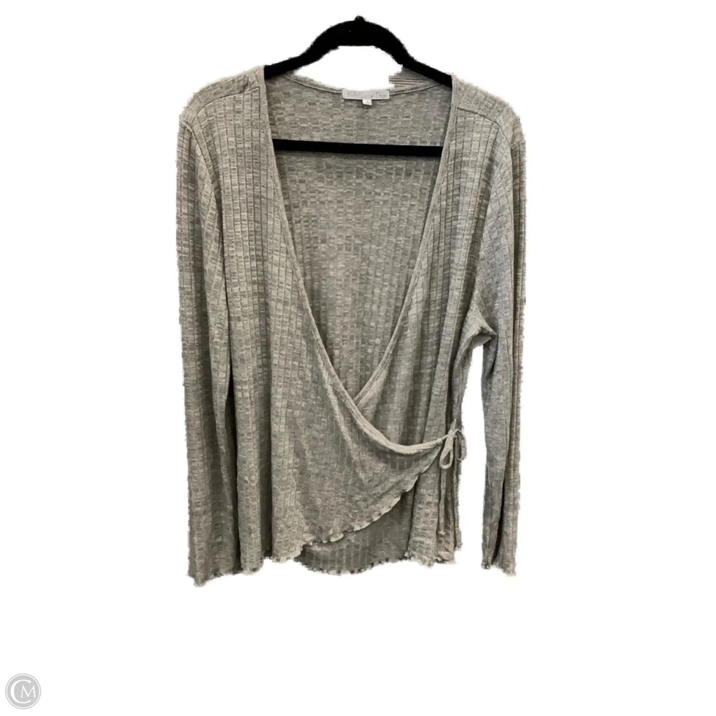 Top Long Sleeve By Clothes Mentor In Grey, Size: 2x