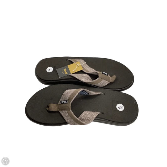Sandals Flip Flops By Teva In Brown, Size: 8