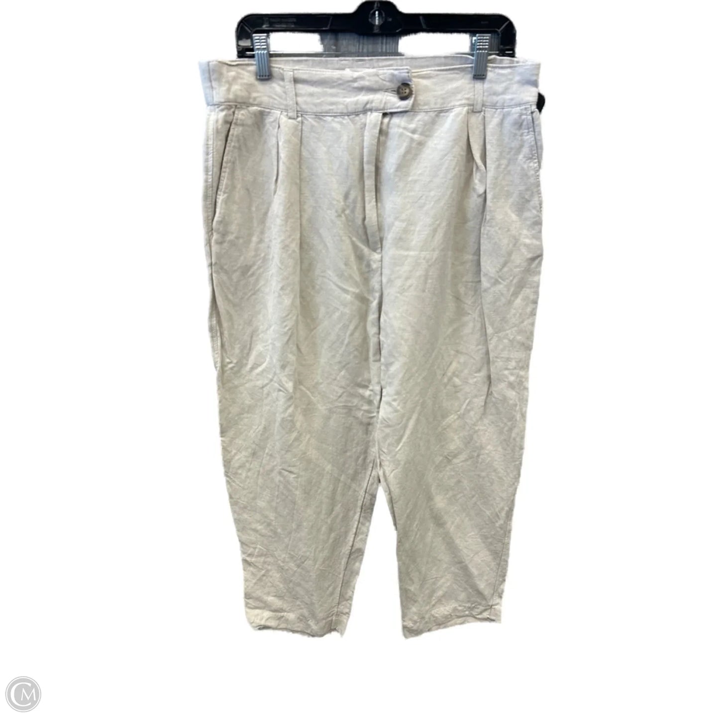 Pants Linen By H&m In Beige, Size: 14