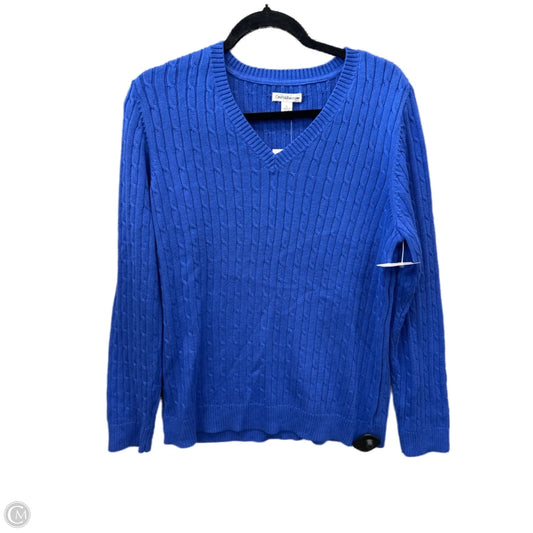 Sweater By Croft And Barrow In Blue, Size: L