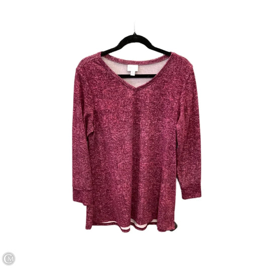 Top Long Sleeve By Lularoe In Pink, Size: M