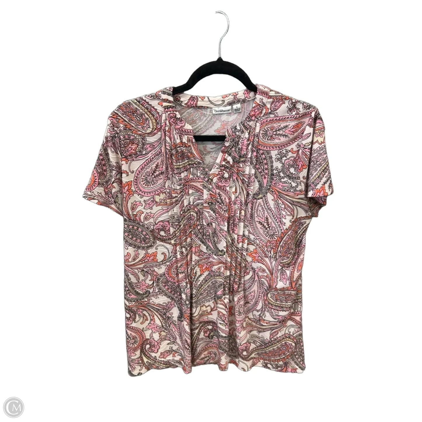 Top Short Sleeve By Croft And Barrow In Pink, Size: S