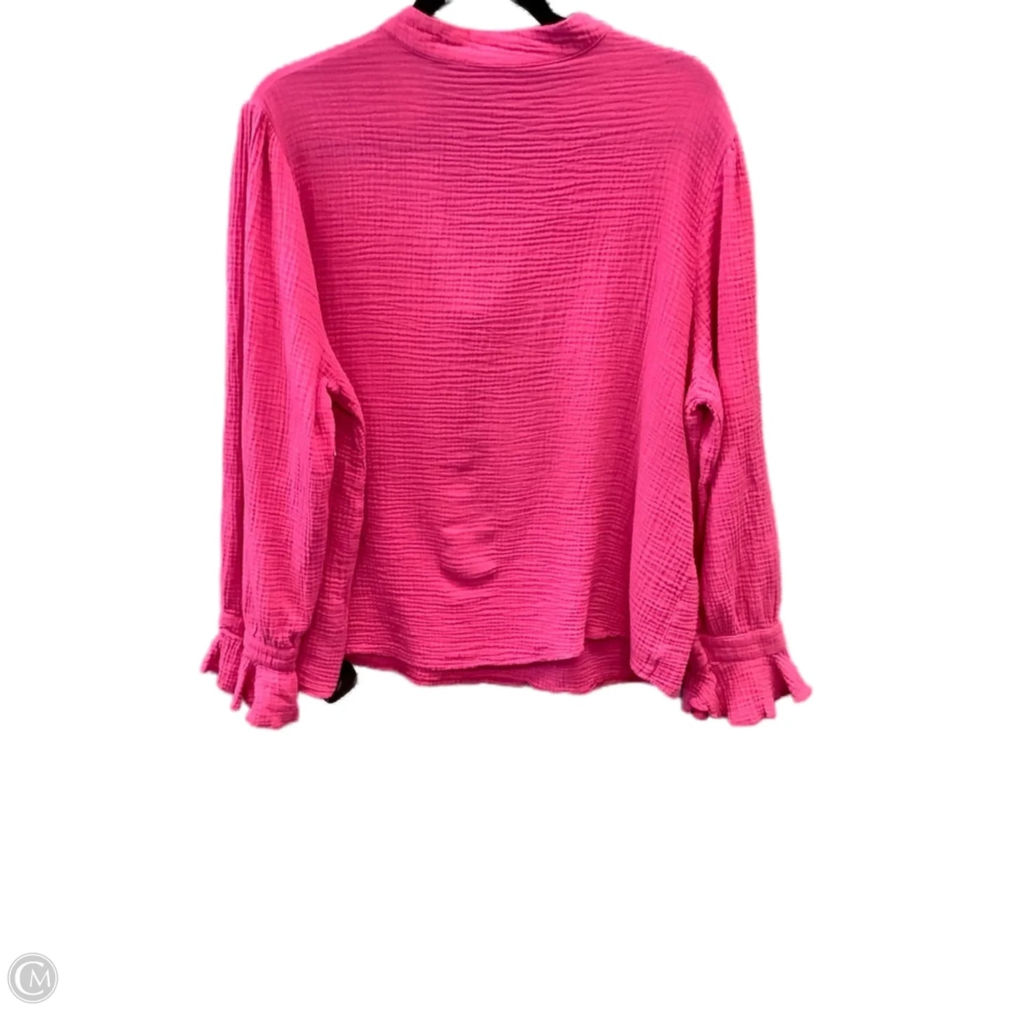 Top Long Sleeve By Shein In Pink, Size: 2x