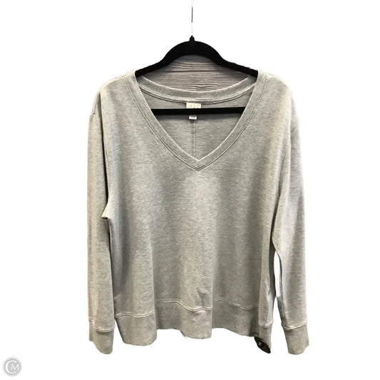 Top Long Sleeve By A New Day In Grey, Size: Xxl