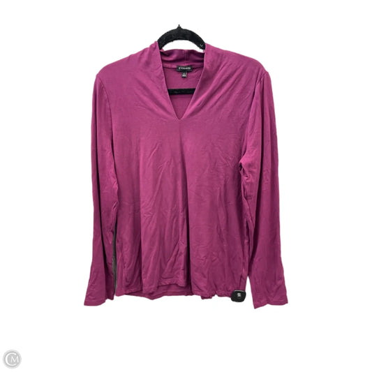 Top Long Sleeve By Talbots In Purple, Size: L
