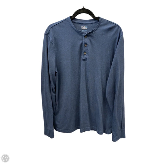 Top Long Sleeve By Croft And Barrow In Blue, Size: L