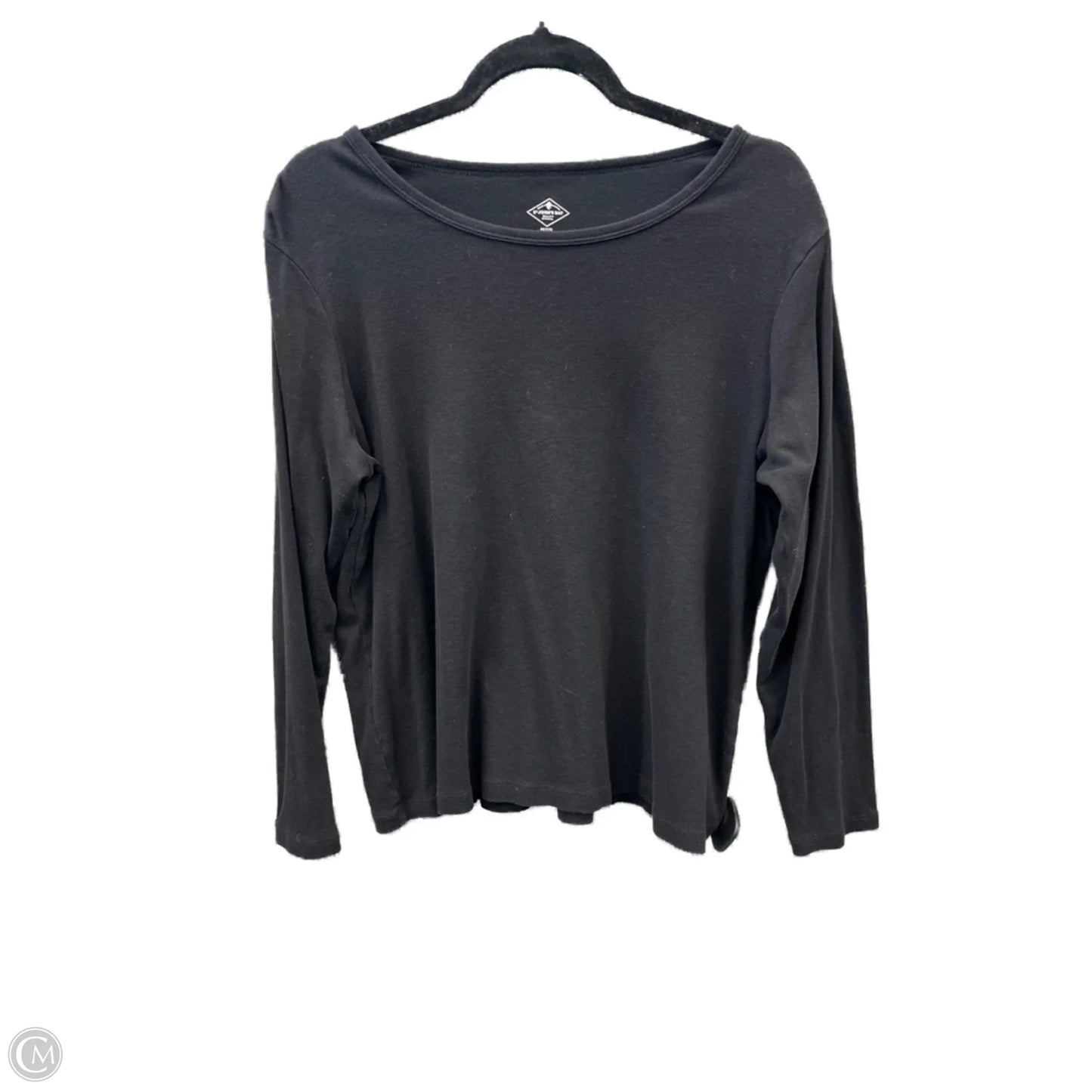 Top Long Sleeve Basic By St Johns Bay In Black, Size: Xlp